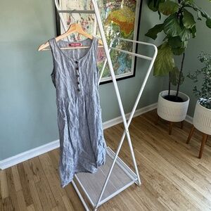 Pyne & Smith No. 24 light blue pinstripe dress